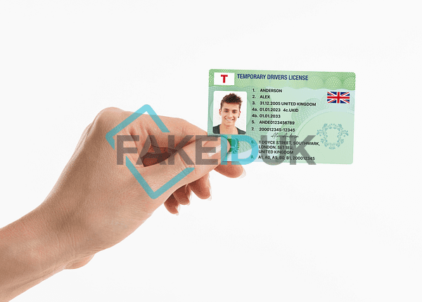 Green “Temporary” License Card