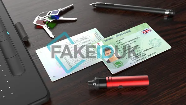 Green “Temporary” License Card